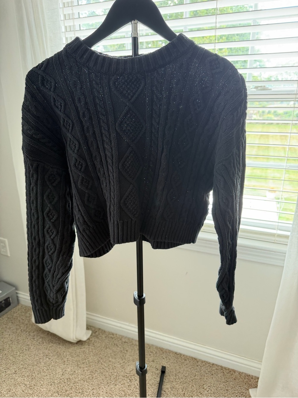 Gap Kids Black Cable Knit girls XXL Sweater -